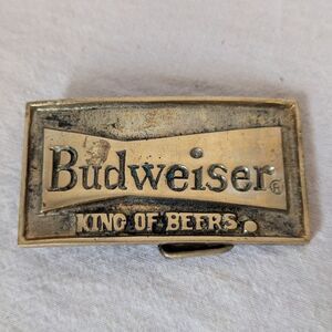 Vintage Brass Solid Brass Budweiser Belt Buckle